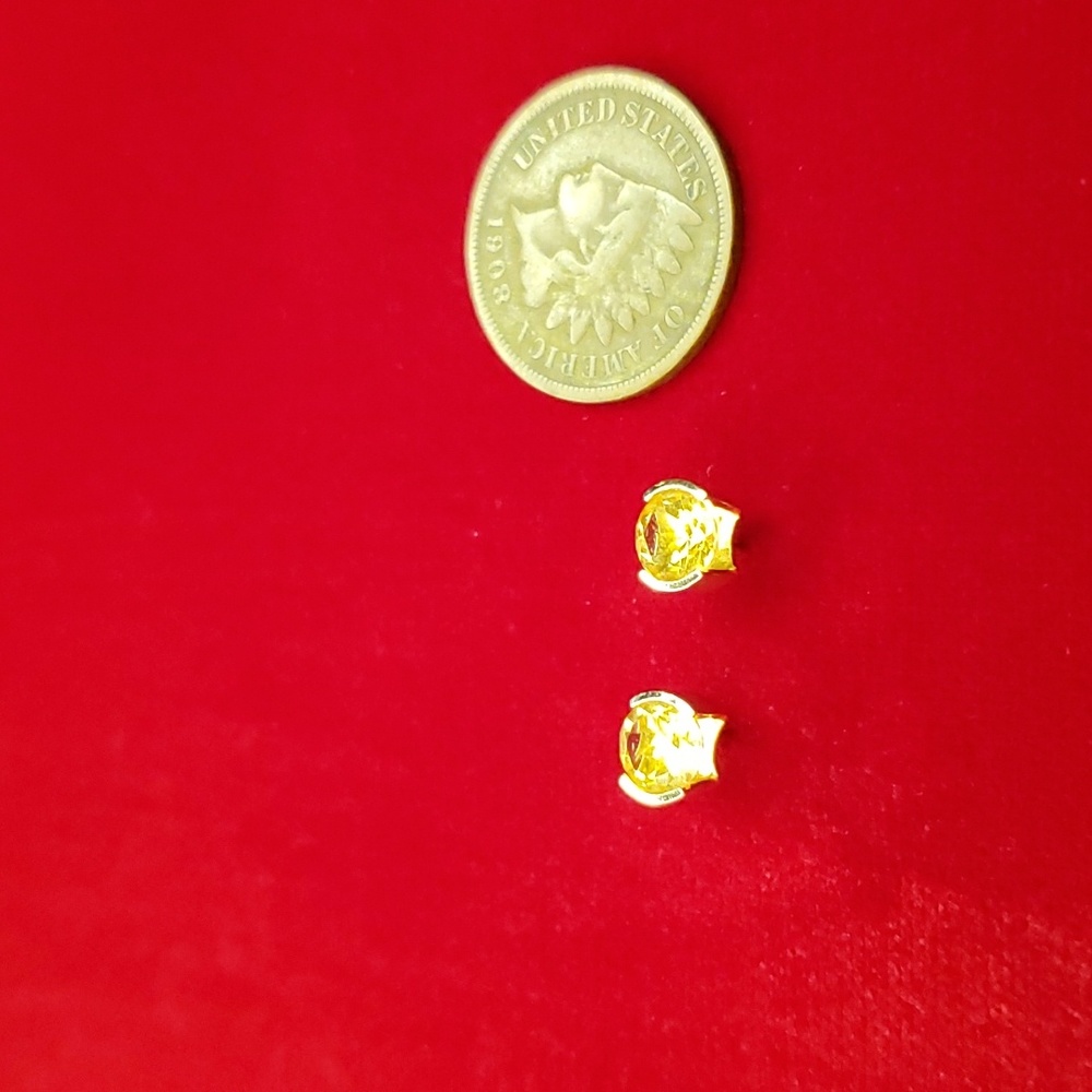 Citrine 2ctw 14K Yellow Gold Stud Earrings - Picture 6 of 13